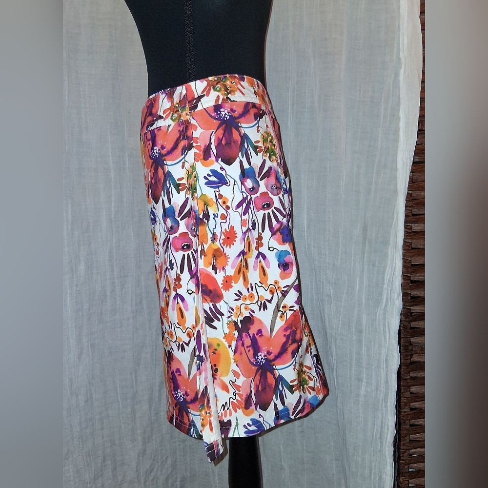 Ripskirt Hawaii Floral Mini Skirt - Purple, Orange & White - Picture 5 of 6